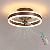 YAOXI Dormitorio Led Ventilador de Techo Pequeño con Luz y Mando Silencioso Reversible 6 Velocidades Moderno Ventilador…